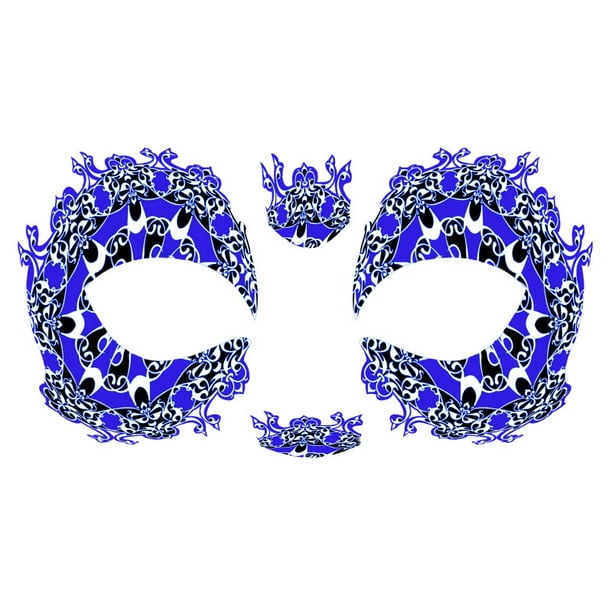 Masque Rage Temp Mardi Gras Mask Tattoo Masquerade Costume Gold Silver Black Masque Rage Temp Mardi Gras Mask Tattoo Masquerade Costume Gold Silver Black